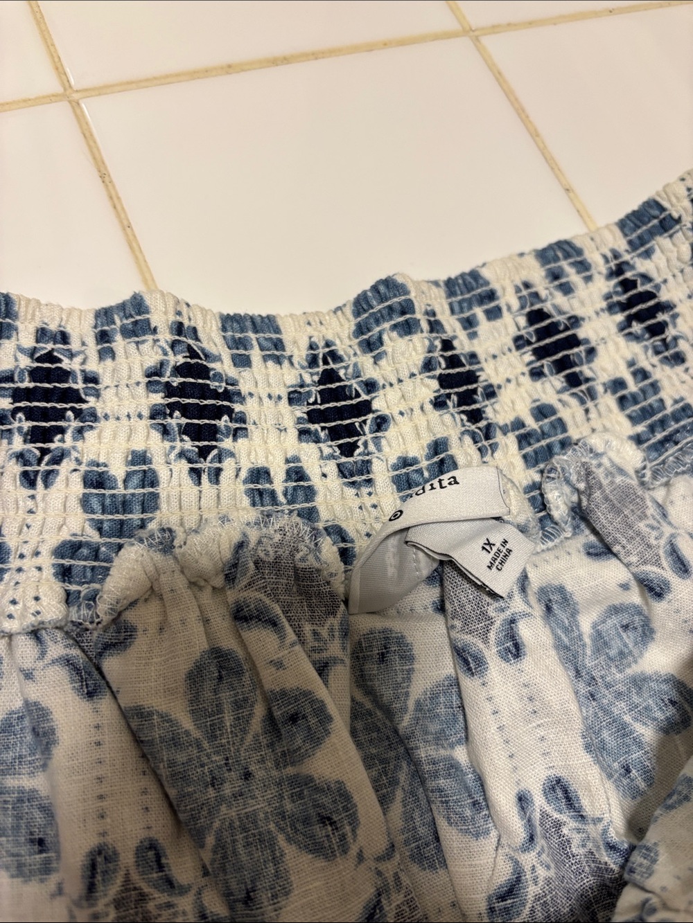 Women's Blue Floral Tie-Strap Skirt Set - Picture 9 of 9